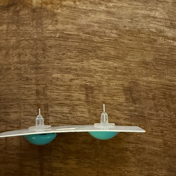 Turquoise Boho Stud Earrings - Picture 3 of 3
